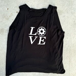 Spiritual Gangster Women’s Black “Love” Tank Top M 19x22